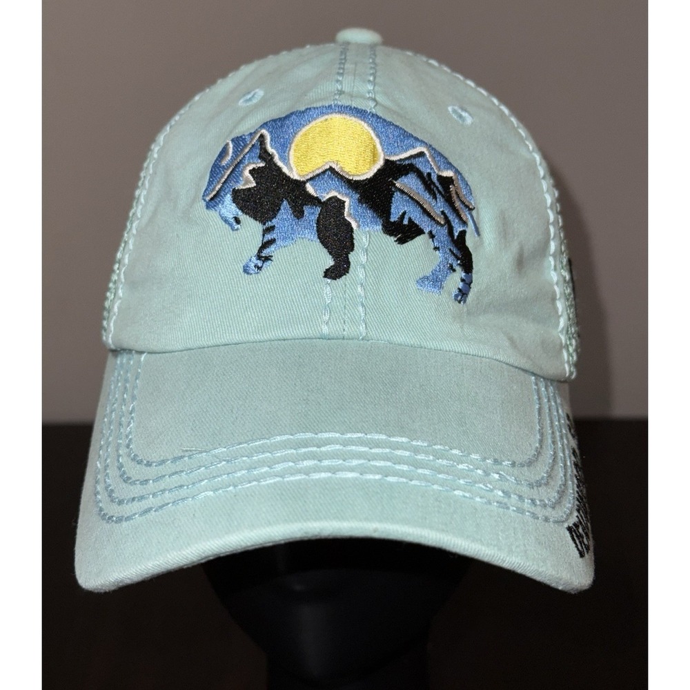 Deadwood South Dakota USA Light Mint Green Trucker Cap By Free Style‎ Adjustable
